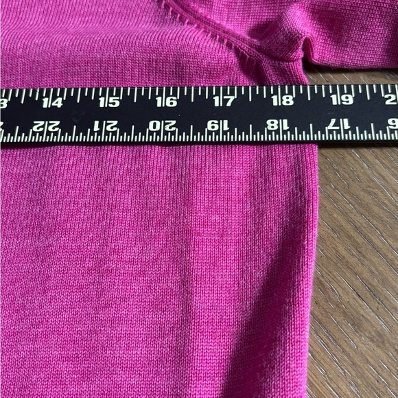 Talbots Pink Pure Merino Wool Button Up Folded Collar Cardigan Sweater - Picture 11 of 11